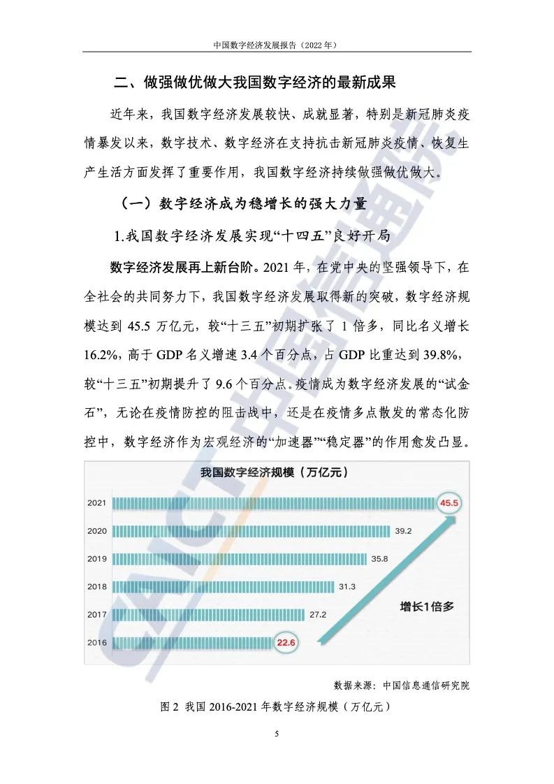 中国信通院：2022年中国数字经济发展报告