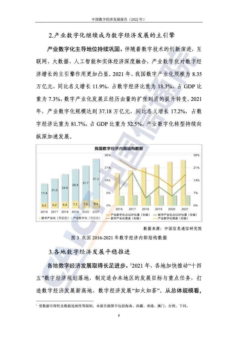 中国信通院：2022年中国数字经济发展报告